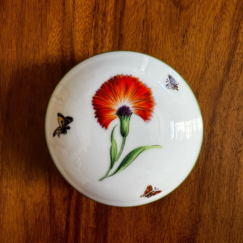 Tiffany&Co. Vintage-Limoges-France-Tiffany Gardens Porcelain Trinket Jewelry Box